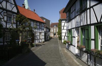 Straßenzug im Dorf Freiheit Westerholt