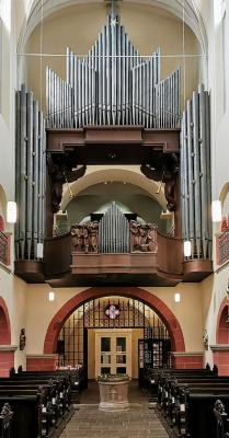 Orgel über dem Eingang im Westen, Sankt Servatius Siegburg