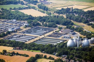 Luftbild Klärwerk Emschermündung