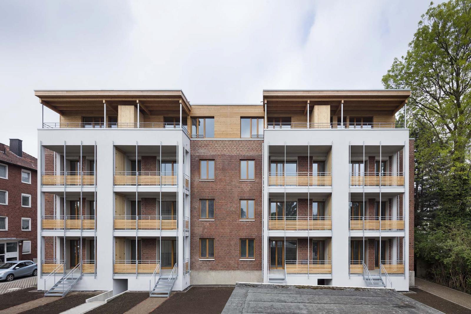 Wohnhaus Schiffahrter Damm, Rückansicht