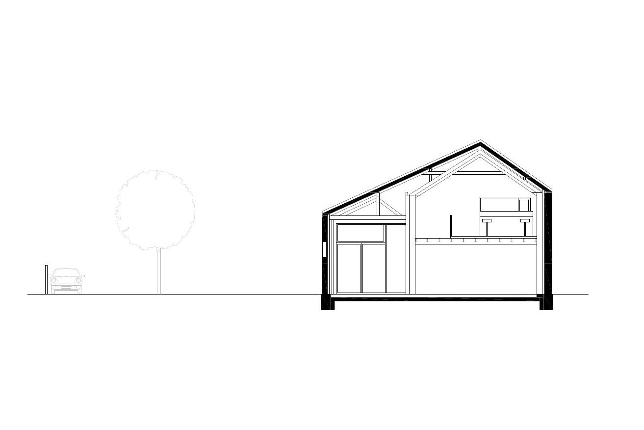 Querschnitt, erweiterter Bestandsbau