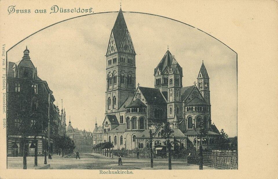 Ansichtskarte Rochuskirche, um 1900