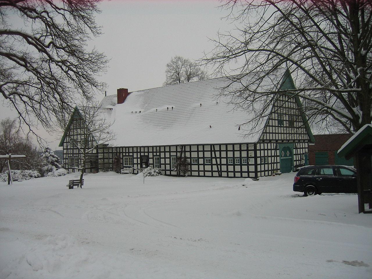 Oberschulten Hof im Schnee