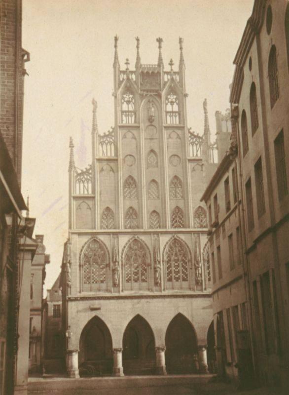 Historische Aufnahme des Rathauses Münster