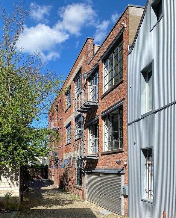 Fassadenansicht eh. Kratzenfabrik Aachen