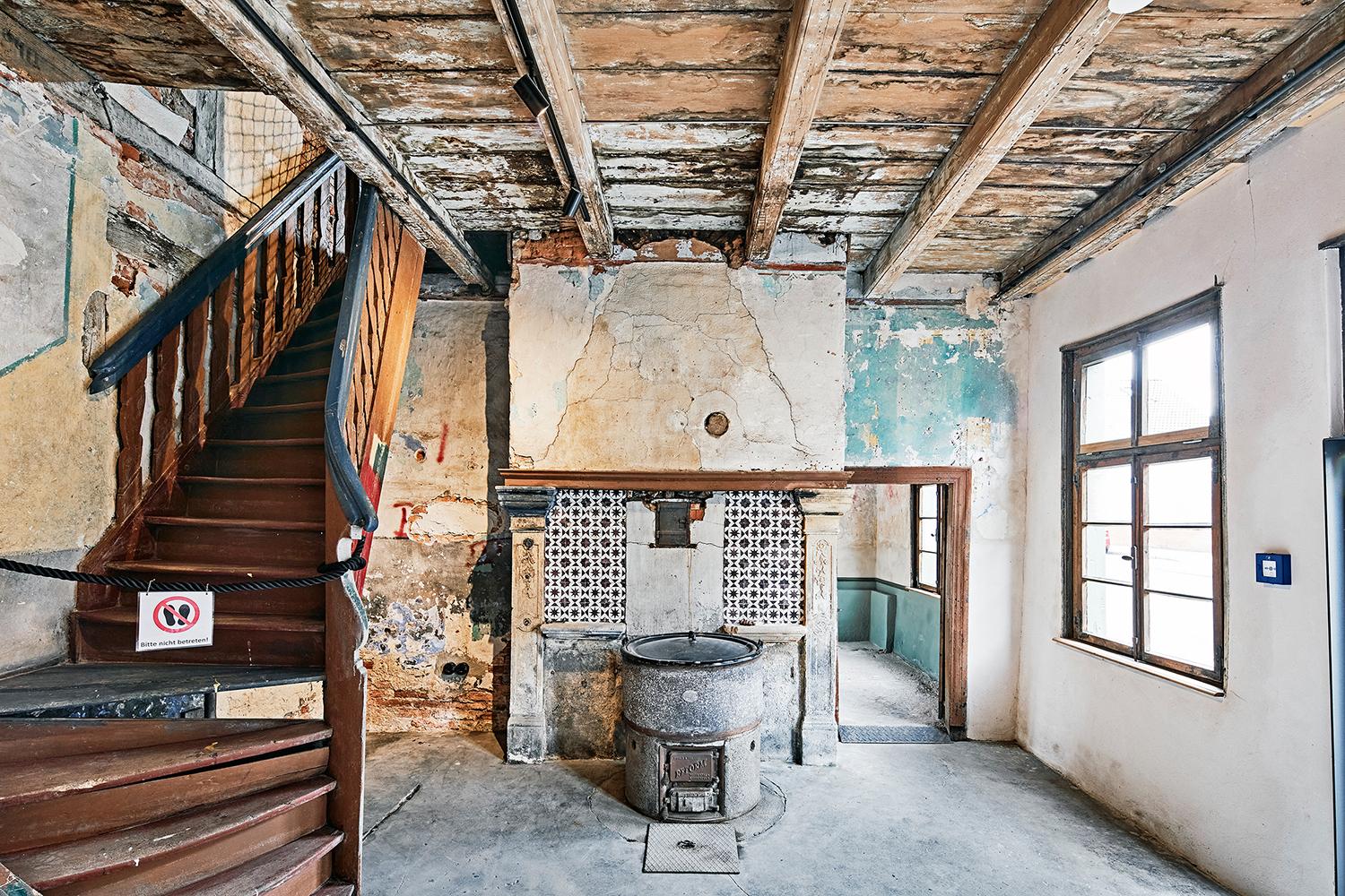 bauKULTURstelle, Innenraum, freigelegte Bausubstanz