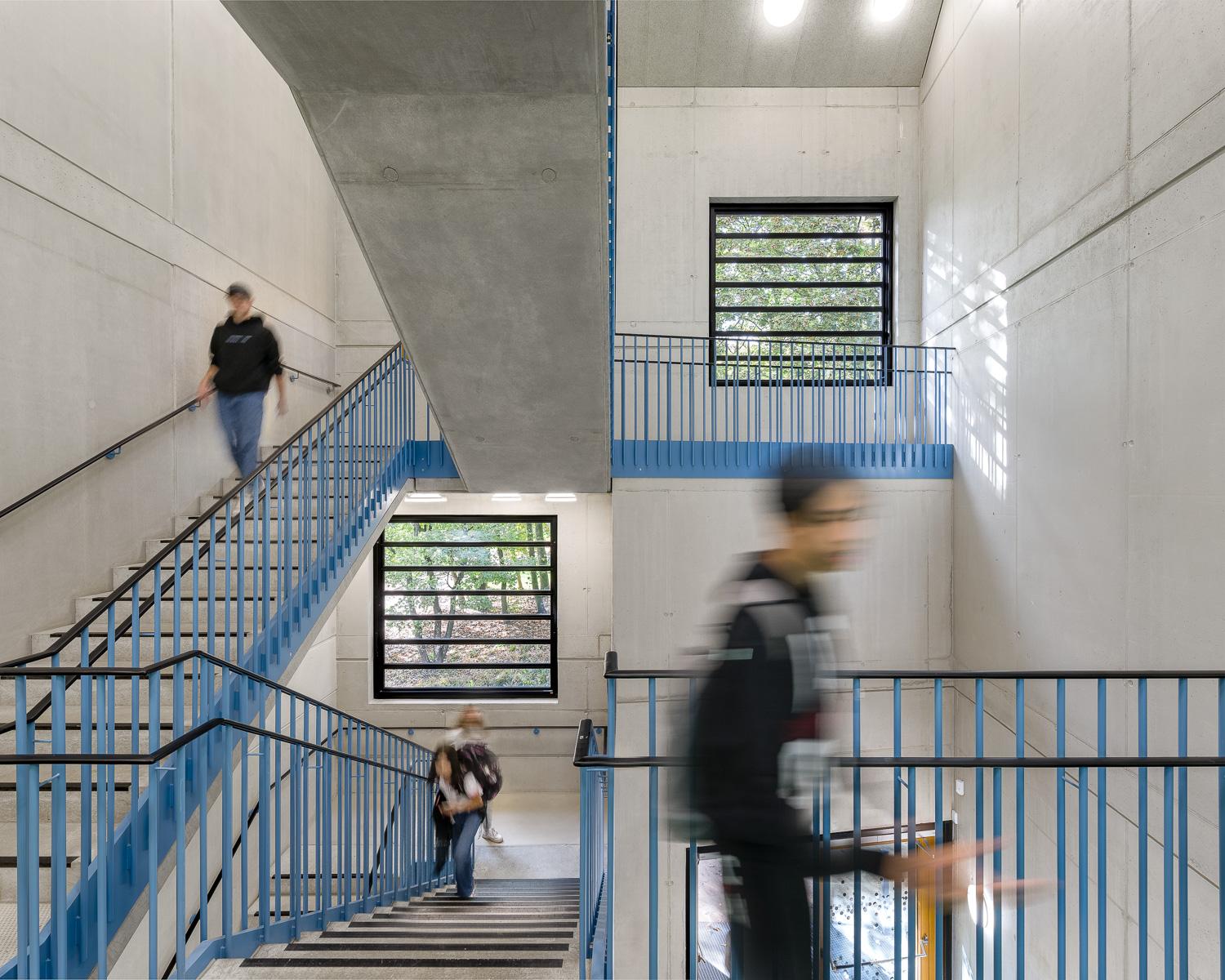 Mensa und Ateliergebäude der BAN, Treppenhaus