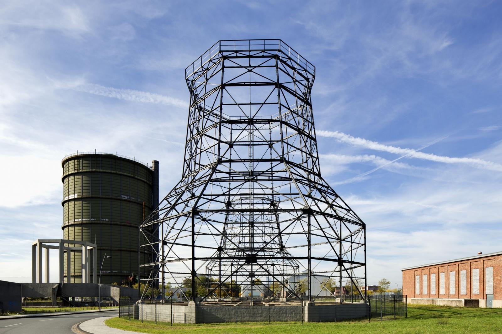 Hochofenwerk Phoenix West, Kühltürme, Gasometer