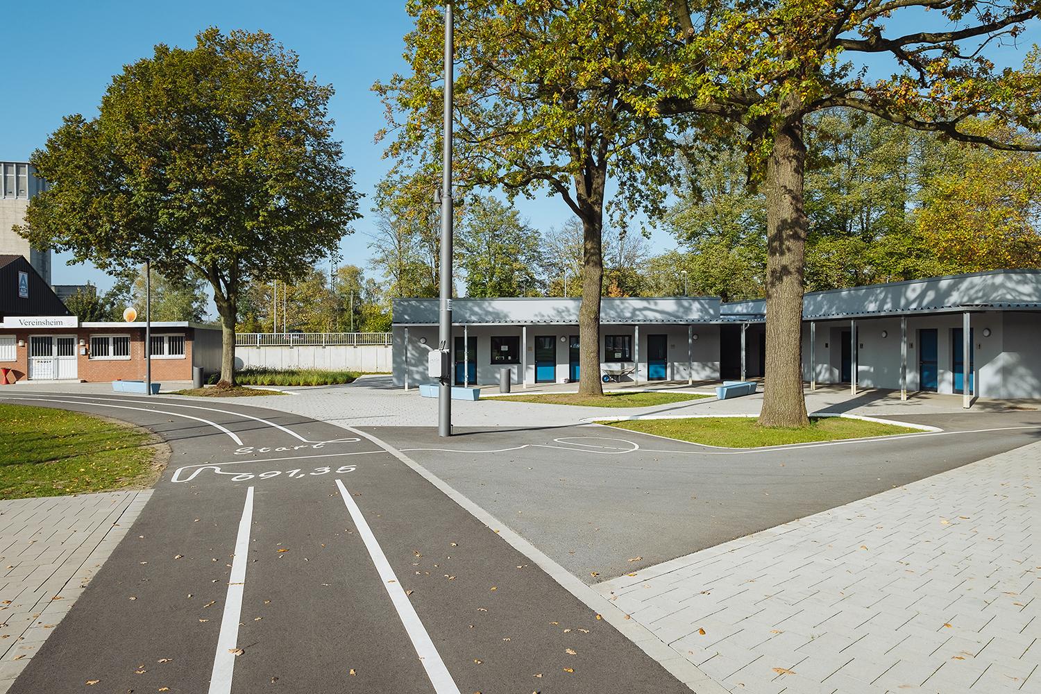 Freizeitanlage Westerholt Herten, Laufstrecke und Umkleidekabinen