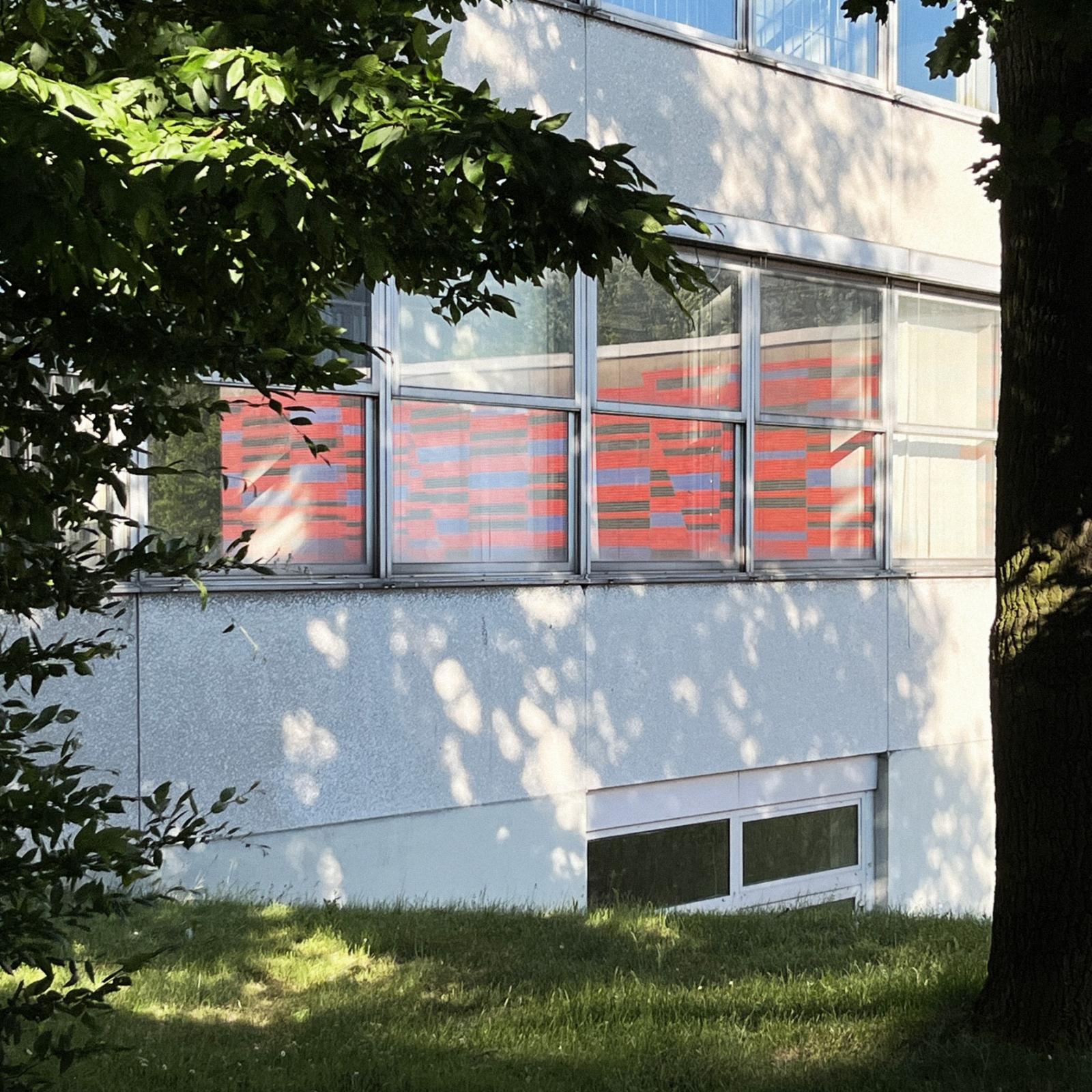Audimax der ehem. FH Düsseldorf, Spiegelung der Nord-West Fassade