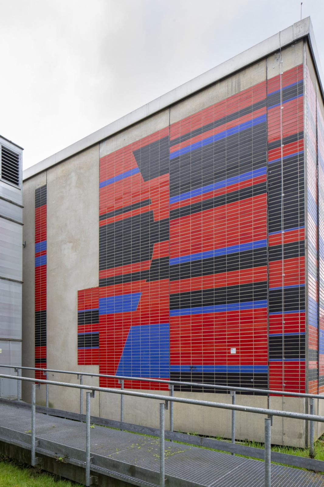 Audimax der ehem. FH Düsseldorf, Fassade aus Blickrichtung Norden