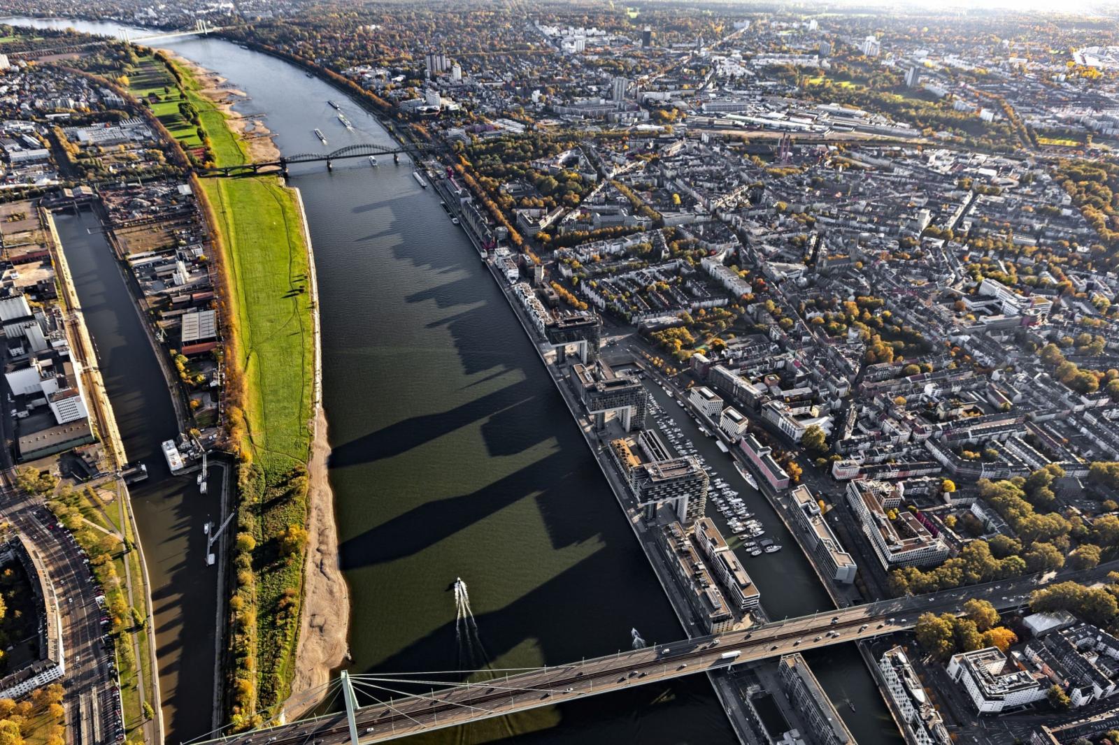 Rheinauhafen von oben
