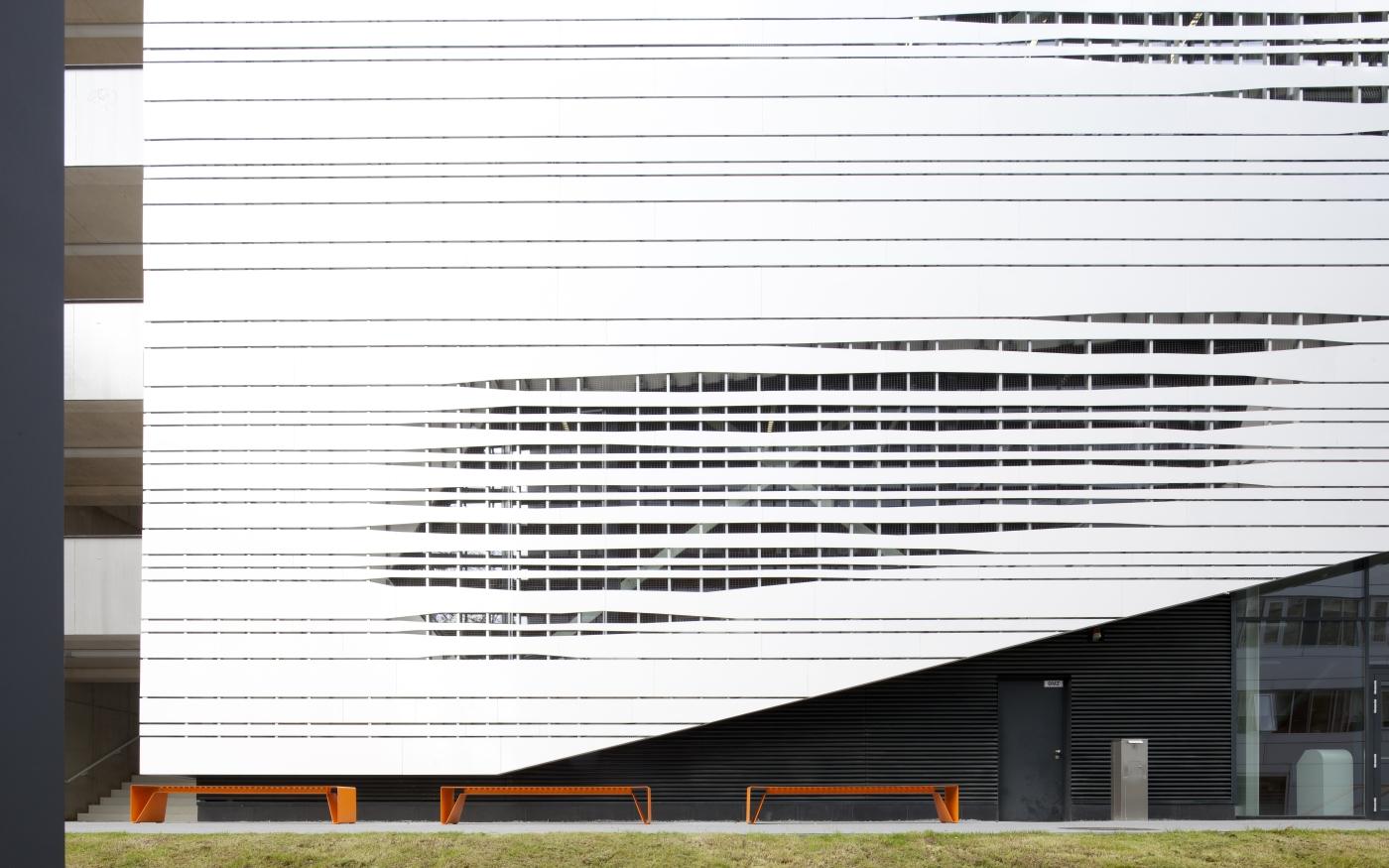 Detail der Aluminiumfassade