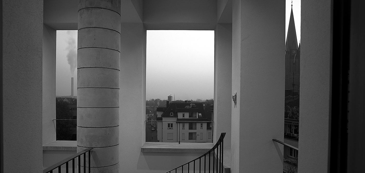 Haus am Cöllenhof Bonn, Ausblick Dachgeschoss, Wendeltreppe