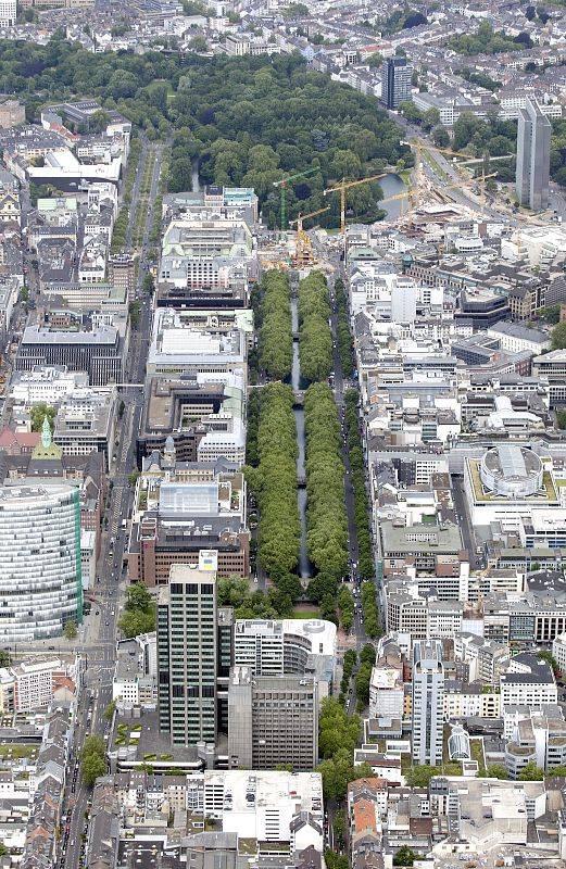 Luftbild Königsallee und Hofgarten