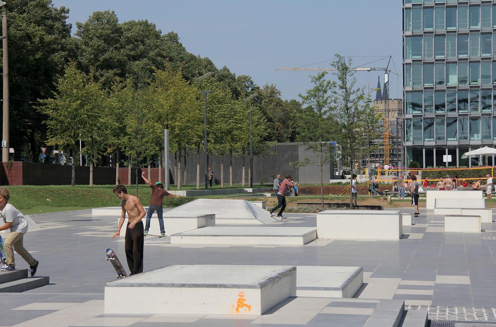 Blick auf den Skateplatz