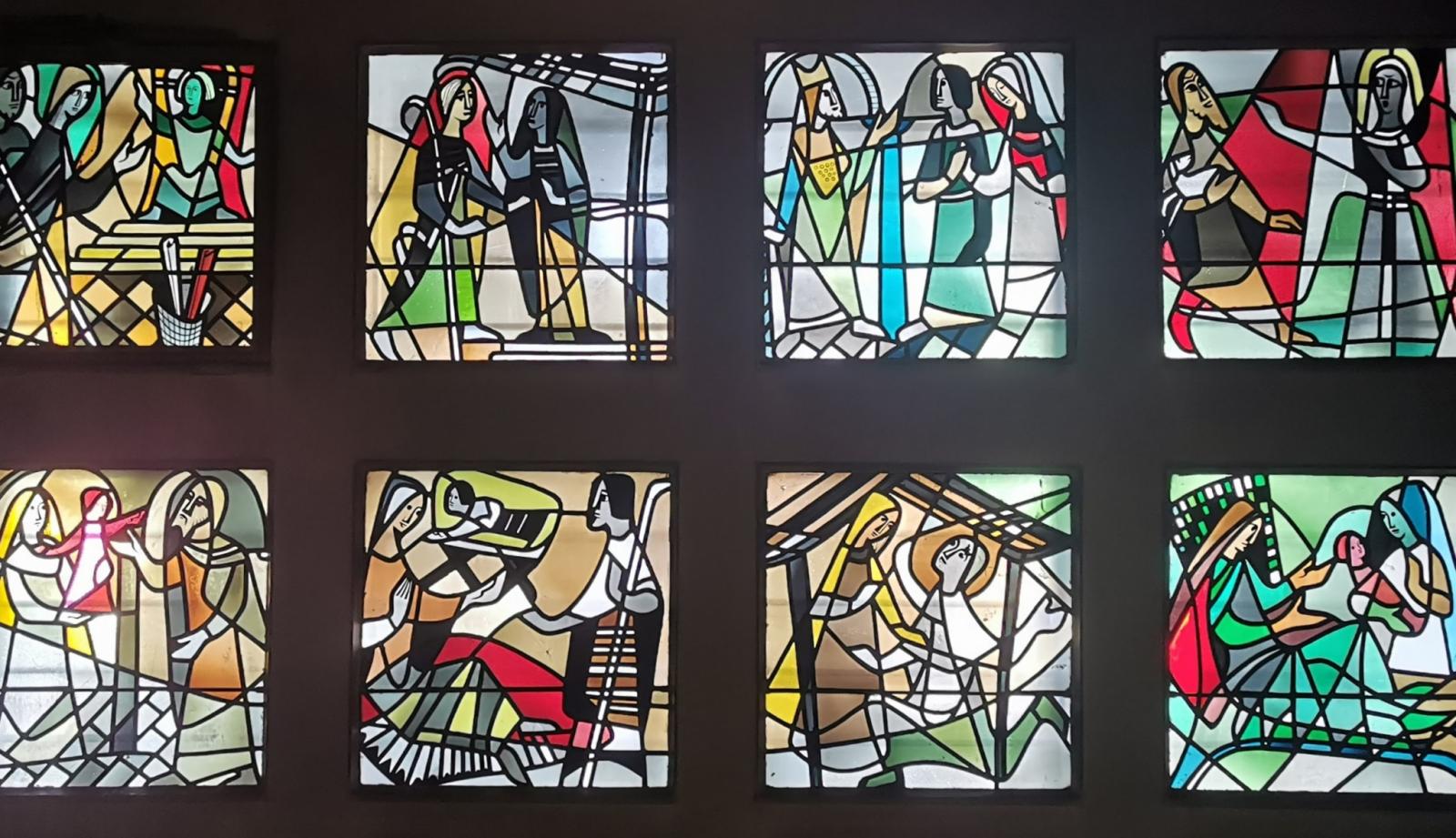 Fenster in der Marienkapelle, Szenen aus dem Marienleben