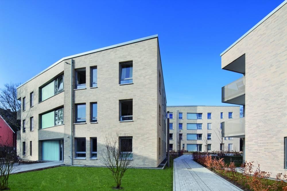 Häuser in einheitlichem Klinker