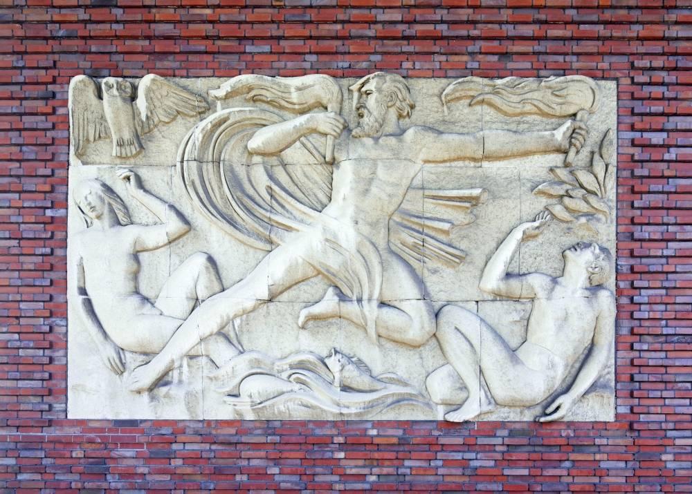 Relief von Robert Propf an der Waschkaue