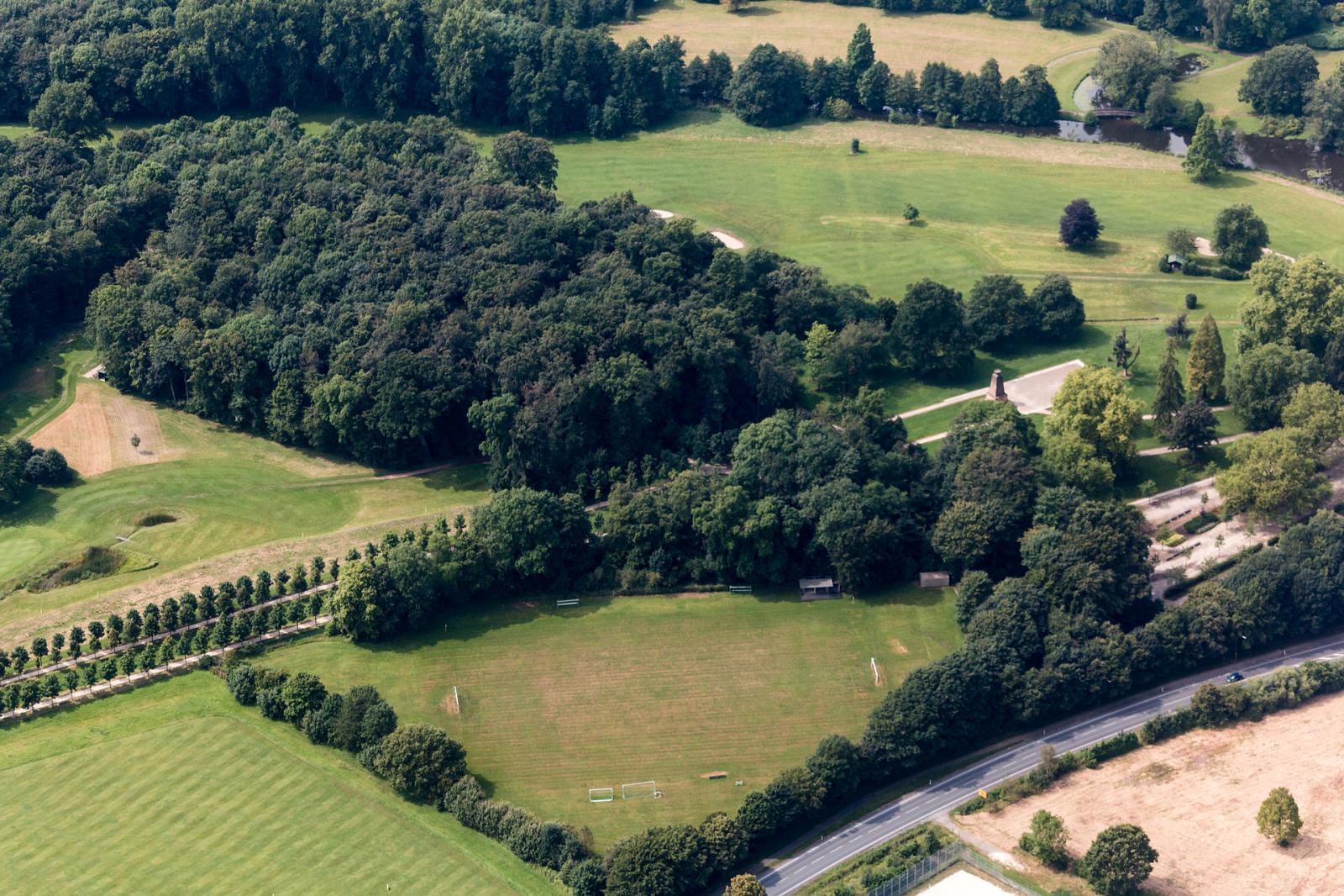 Luftbild Steinfurter Bagno mit Kriegerdenkmal für die Gefallenen des Ersten Weltkrieges