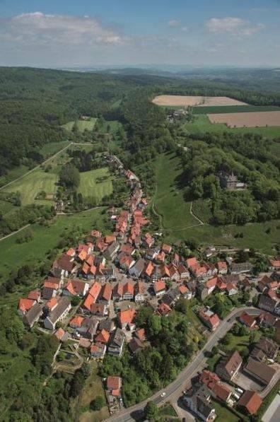Luftbild des Historischen Stadtkerns von Schieder-Schwalenberg