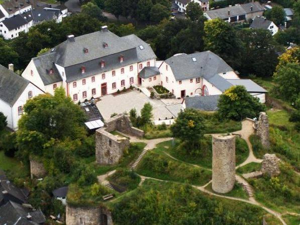 Burgruine von Oben mit Blick auf das Amtshaus