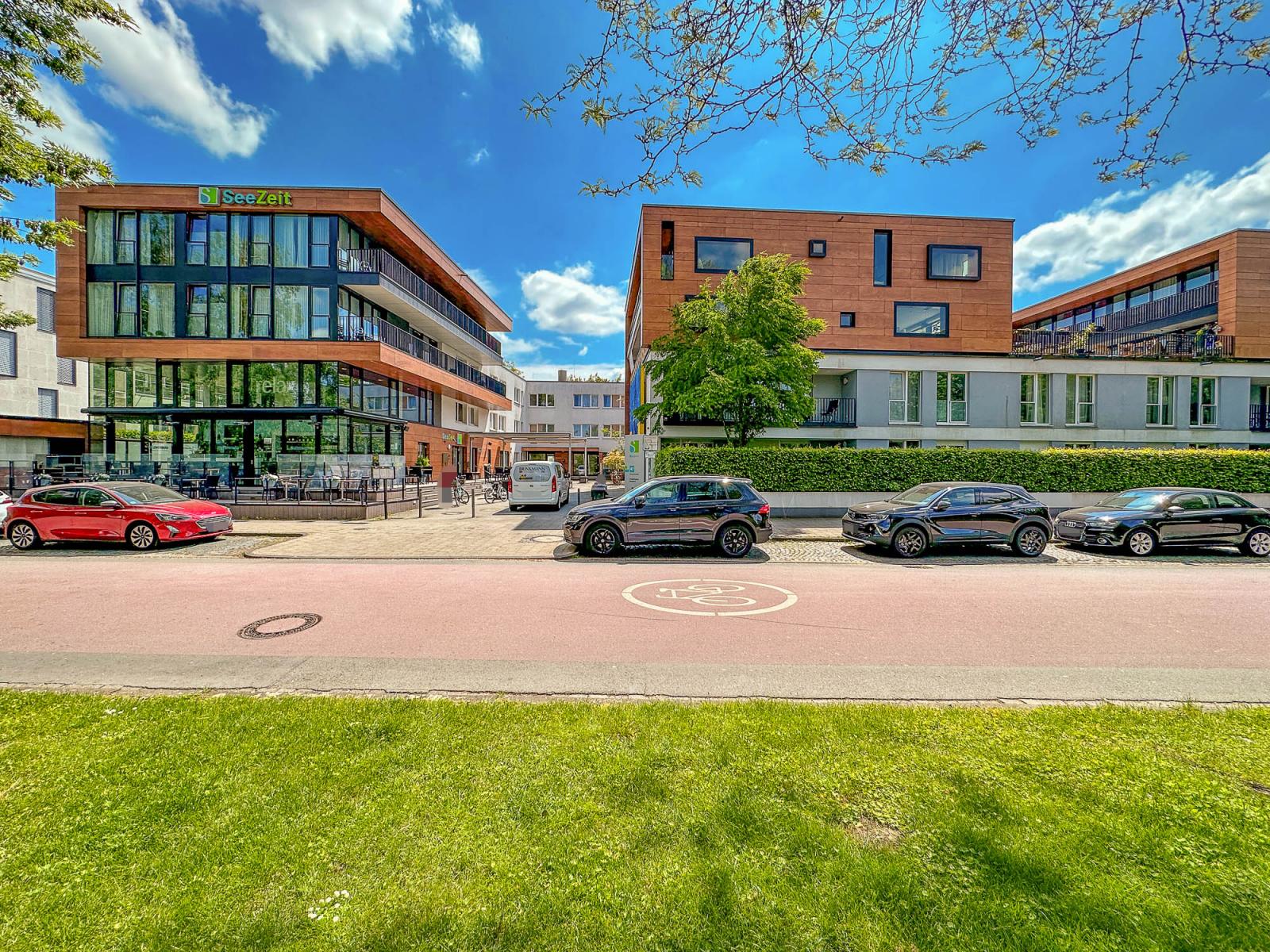 Straßenansicht Studentenwohnheime am Aasee