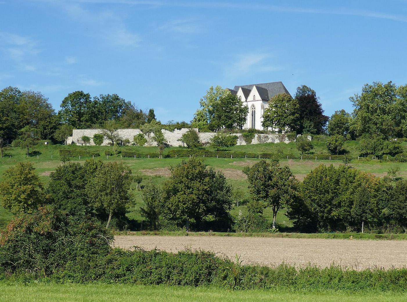 Blick auf Burgmauern und Kreuzkirche