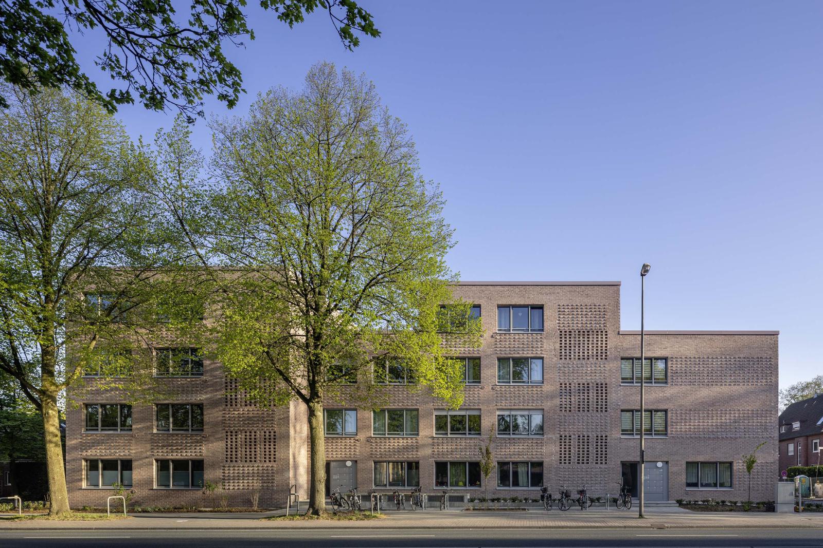 Straßenansicht des Wohnquartiers 