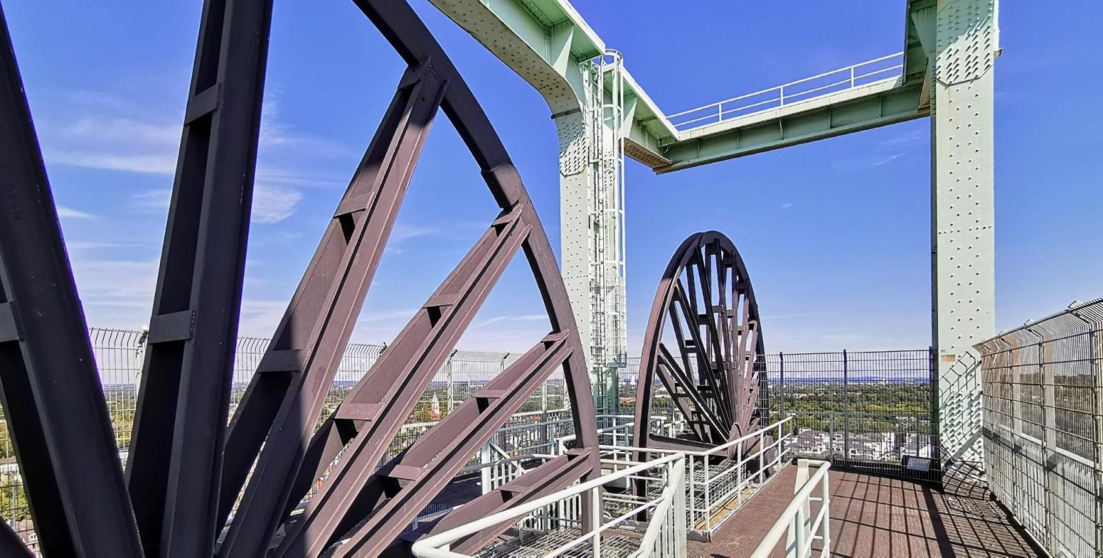 Auf dem Förderturm