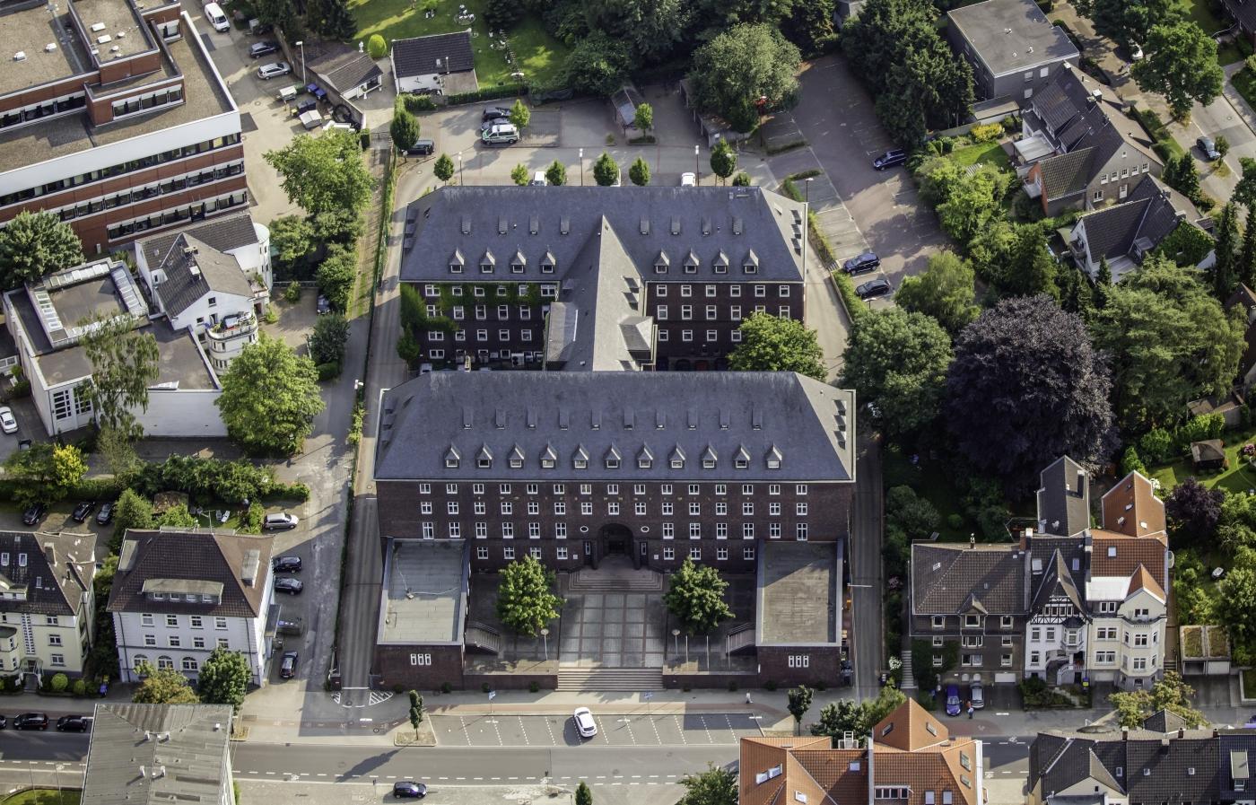 Polizeipräsidium Recklinghausen Luftbild mit Ehrenhof