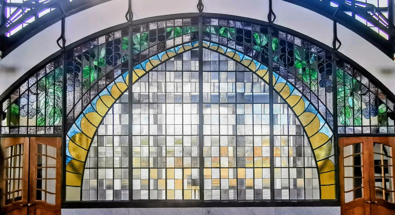 Detailansicht Jugendstil-Portal der Maschinenhalle