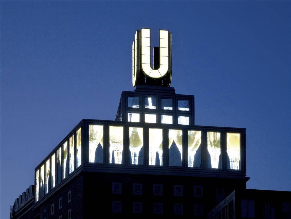 Dortmunder U Aufbau mit Videoinstallation
