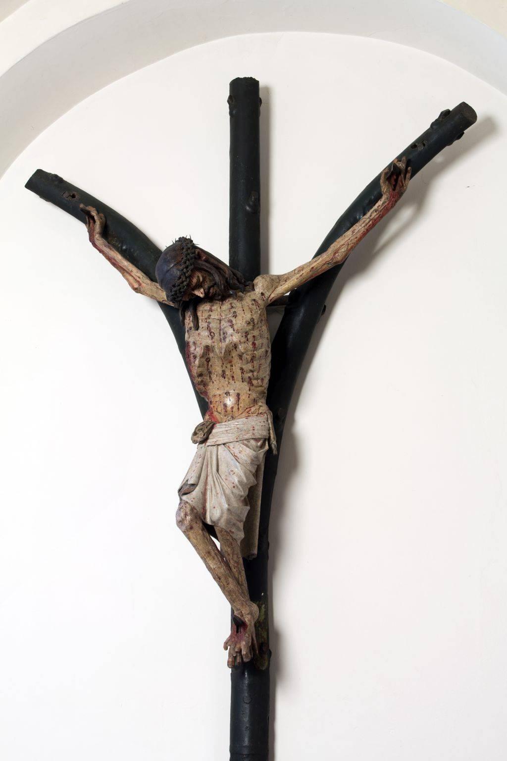 Kruzifix (Gabelkreuz) aus St. Maria im Kapitol, sog. Pestkreuz, um 1304 