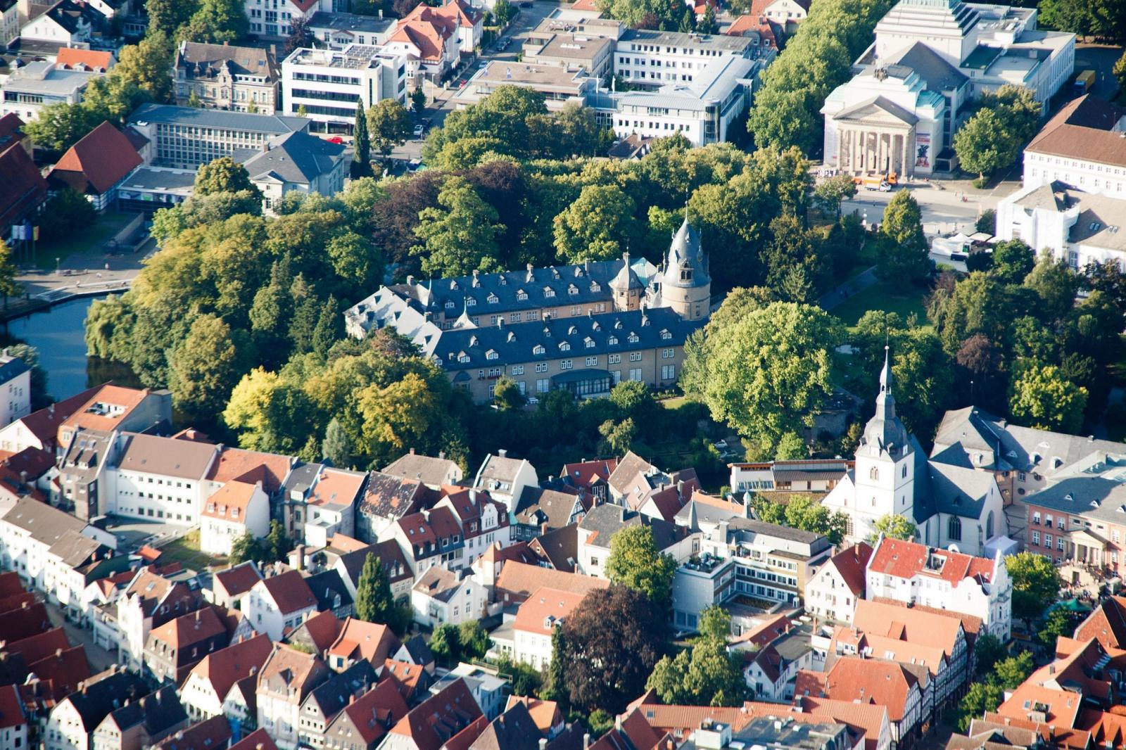 Fürstliches Residenzschloss Detmold von oben