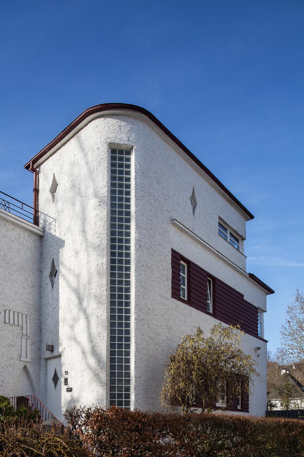 Arnsberg, Trift 10, rechte Seitenfassade mit Treppenhaus
