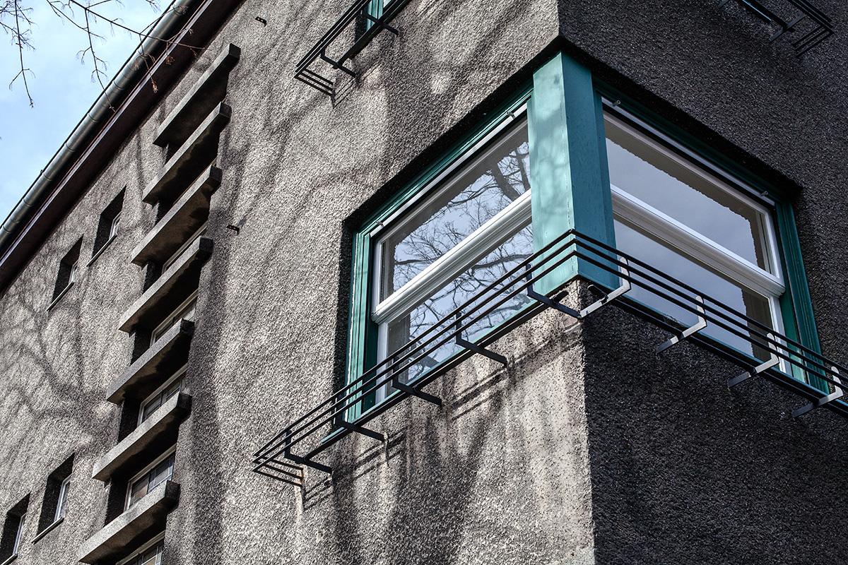 Schwerte, Rathausstraße 11, Detail der Seitenfassade und Fenster in 