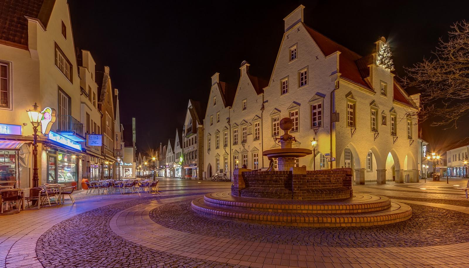 Ansicht Marktplatz bei Nacht