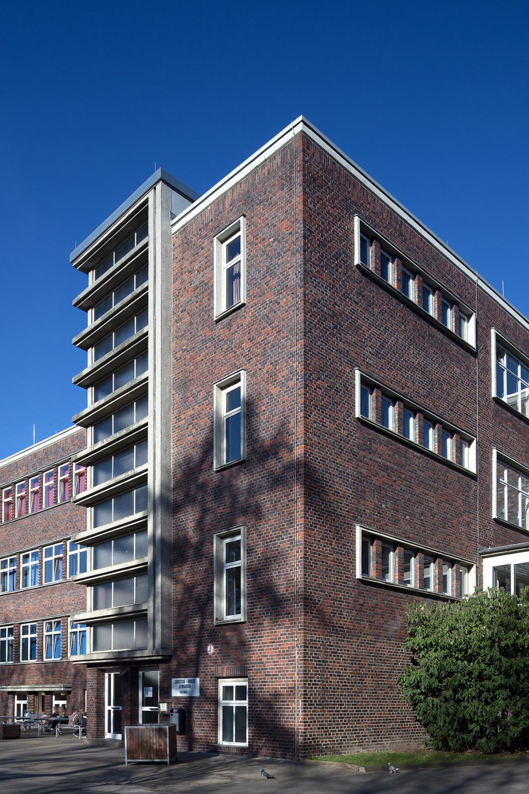 Christian-Rohlfs-Gymnasium, Detail eines Treppenhauses