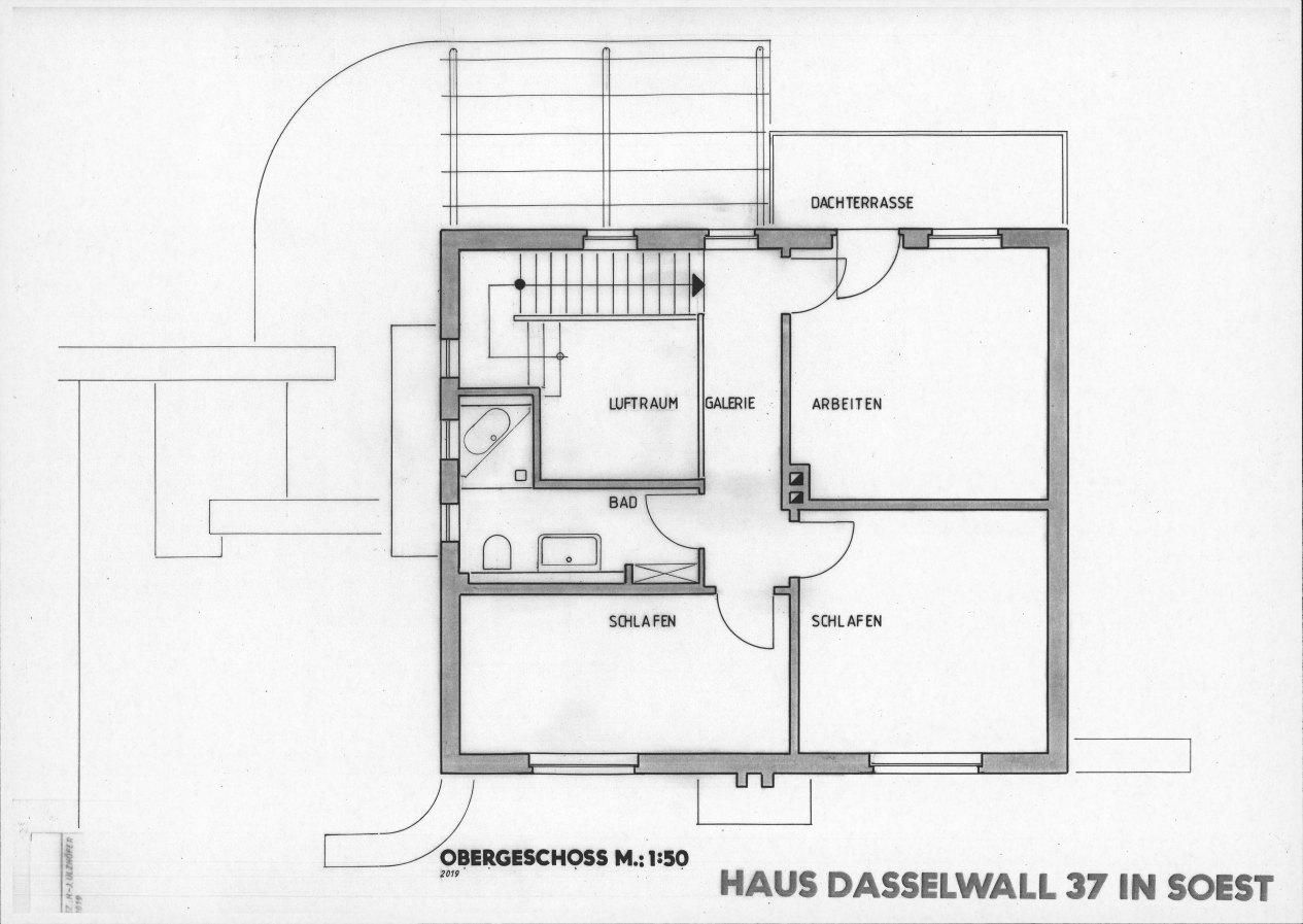 Soest, Dasselwall 37, Grundriss Obergeschoss