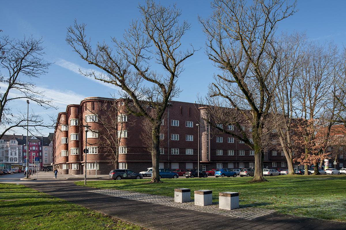 Herne-Wanne-Eickel, Siedlung Roter Block, Ansicht Wibbeltstr.