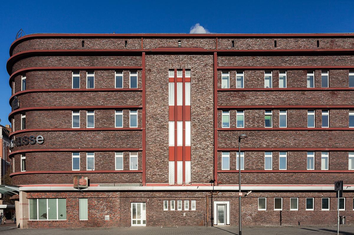 Herne-Wanne-Eickel, Siedlung Roter Block, Detail Fassadengestaltung