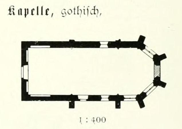 Grundriss der Schlosskapelle von 1907