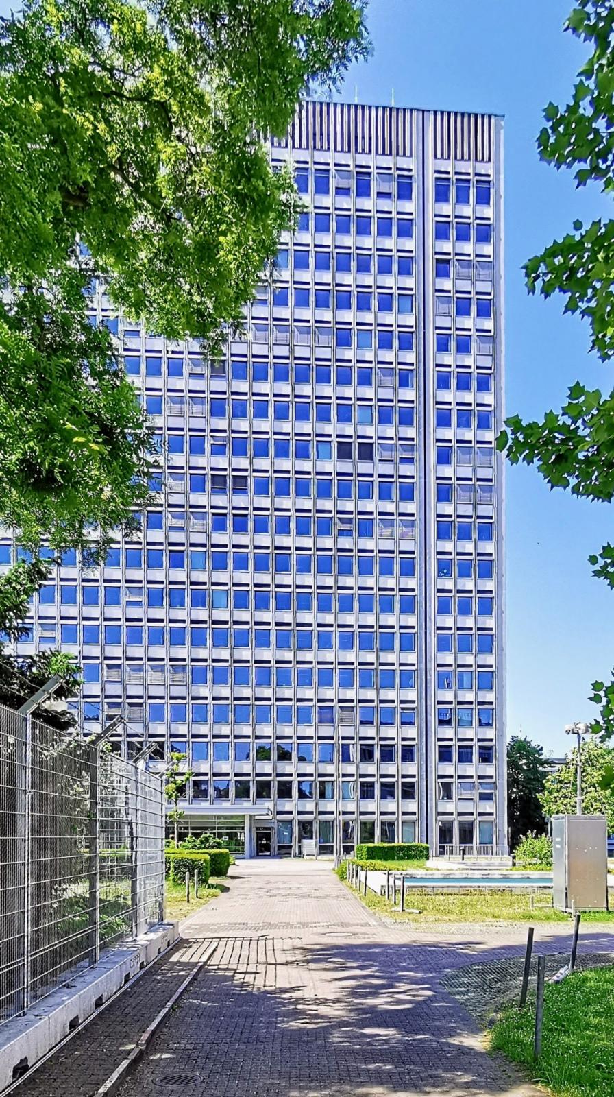 Fassade Tulpenfeld-Hochhaus