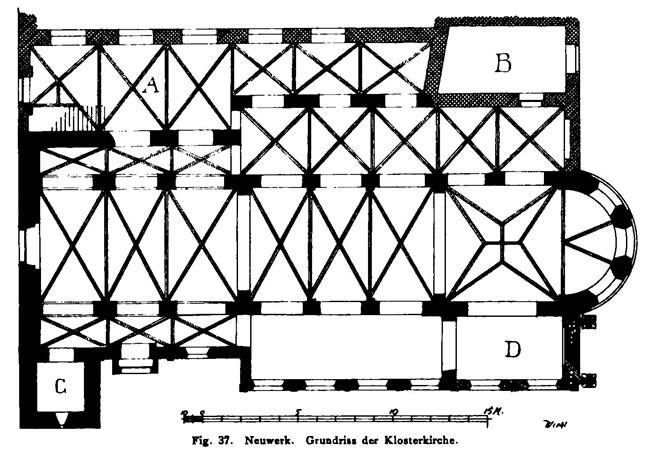 Grundriss der Klosterkirche Neuwerk
