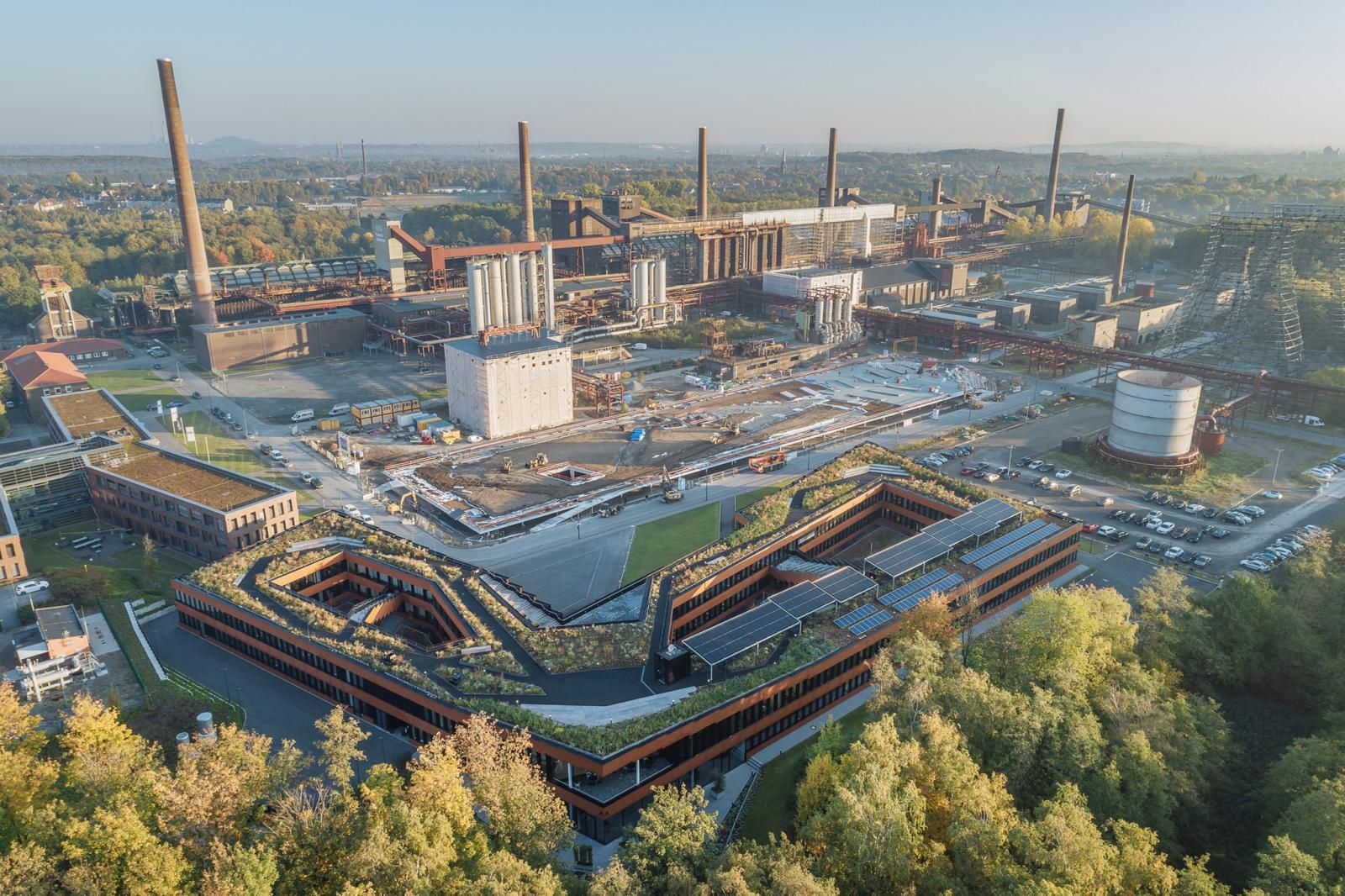 Schrägluftbild RAG Verwaltung, Zeche Zollverein