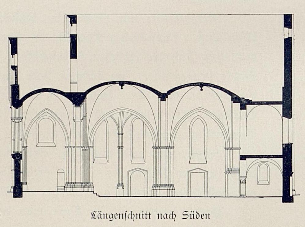 Längsschnitt der Hohnekirche (Süden)