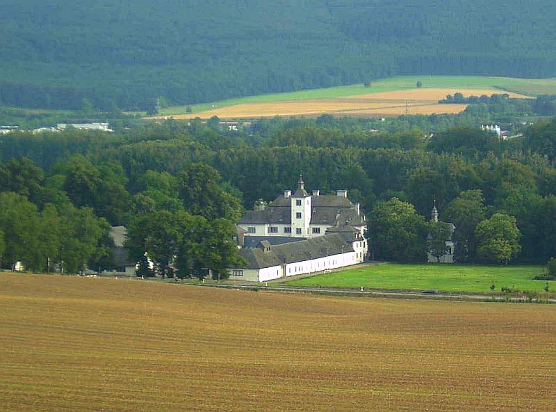 Schloss Laer, Schrägluftbild aus Blickrichtung Süd-Osten