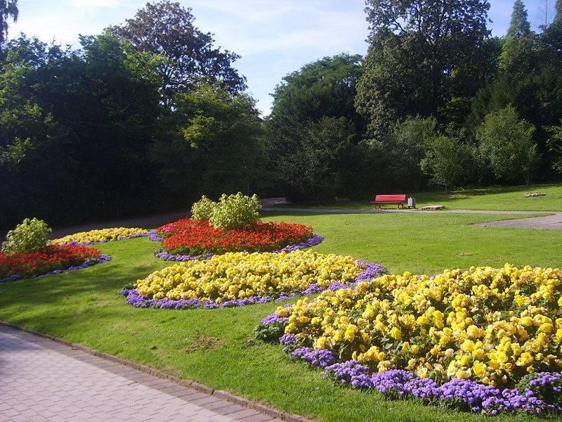 Blumenbeete im Stadtpark