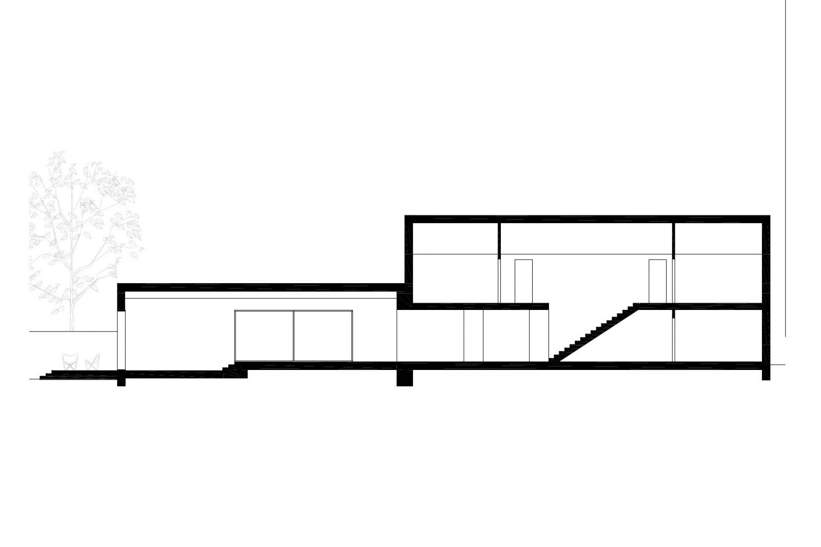 Längsschnitt Vorder- und Hinterhaus